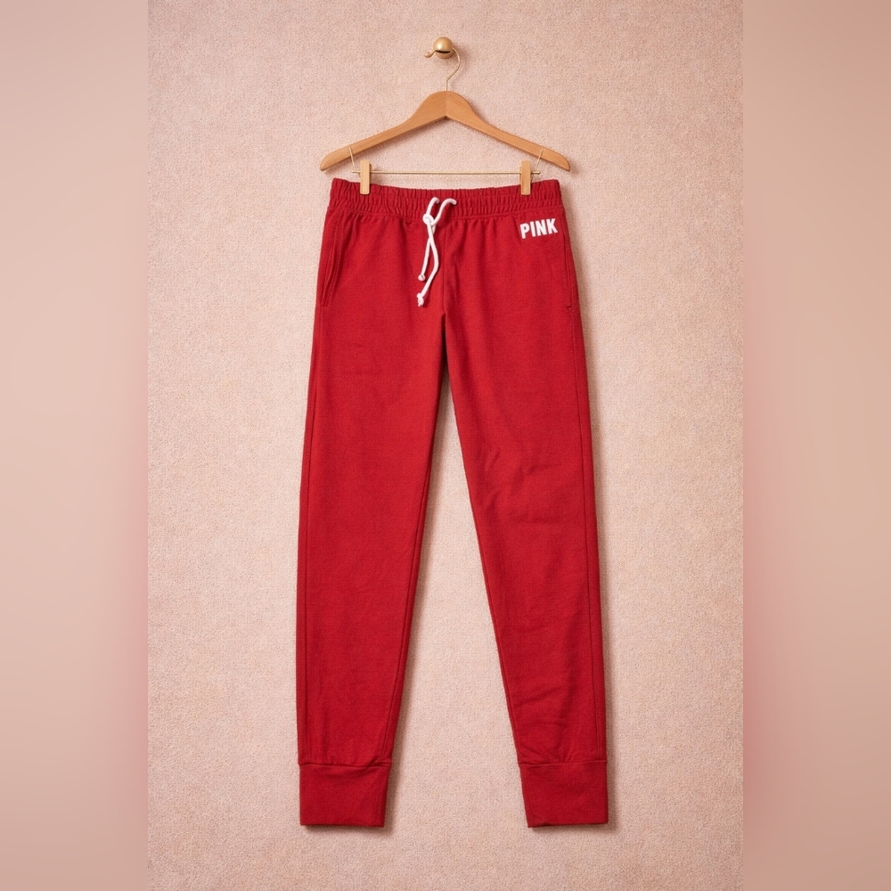 PINK Victoria's Secret Red Joggers